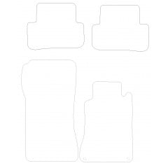 Mercedes-Benz C-Class Coupe 2007 - 2011 (4 Pieces 2 Clips) Car Mats