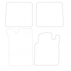Renault Kangoo 5 Seater 2003 - 2009 (4 Pieces 0 Clips) Car Mats