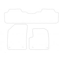 Citroen C5  2008 - 2018 (3 Pieces 4 Clips) Car Mats