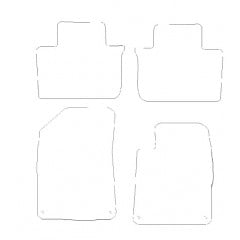 Citroen C6  2006 - Current (4 Pieces 4 Clips) Car Mats