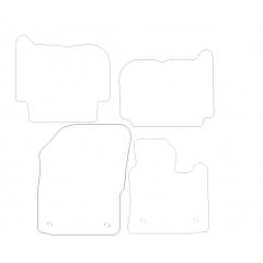 Volkswagen Touran 6 Piece 2007 - 2010 (6 Xl Pieces 4 Clips) Car Mats