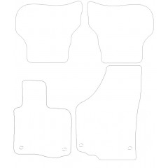 Volkswagen Golf Plus Oval Clips 2007 - 2010 (4 Pieces 4 Clips) Car Mats