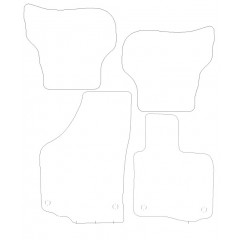 Volkswagen Golf Plus Round Clips 2007 - 2010 (4 Pieces 4 Clips) Car Mats