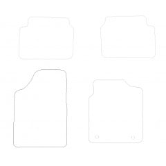 Hyundai i10 2009 - 2013 (4 Pieces 2 Clips) Car Mats