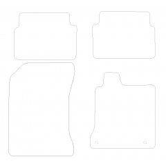 Renault Laguna  2008 - 2015 (4 Pieces 2 Clips) Car Mats