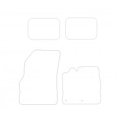 Renault Megane Coupe 2008 - 2016 (4 Pieces 2 Clips) Car Mats