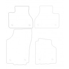 Volkswagen Phaeton SWB 2003 - 2009 (4 Pieces 8 Clips) Car Mats