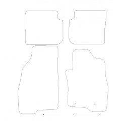 Fiat Punto Evo 2010 - Current (4 Pieces 2 Clips) Car Mats