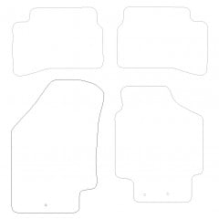 Kia Rio  2010 - 2011 (4 Pieces 3 Clips) Car Mats