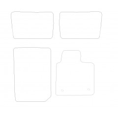 Renault Twingo  2007 - 2014 (4 Pieces 2 Clips) Car Mats