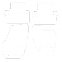Volvo V70 Manual 2008 - 2016 (4 Pieces 8 Clips) Car Mats