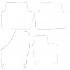 Volkswagen Sharan 2010 (4 Xl Pieces 4 Clips) Car Mats
