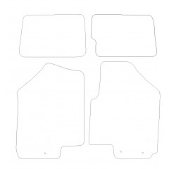 Kia Soul  2011 - 2014 (4 Pieces 3 Clips) Car Mats
