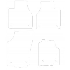 Volkswagen Phaeton LWB 2002 - 2009 (4 Pieces 8 Clips) Car Mats