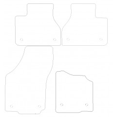 Volkswagen Phaeton  2009 - 2016 (4 Pieces 8 Clips) Car Mats