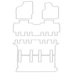Ford Galaxy Full 3 Part Rear 1995 - 2006 (4xxxl Pieces 0 Clips) Car Mats