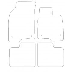 Fiat Panda  2015 - Current (4 Pieces 4 Clips) Car Mats