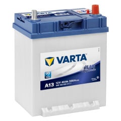 VARTA BLUE 054 40AH 330CCA L187 X W127 X H225 0/3 HOLDOWNS