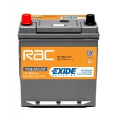 RAC R1-055 EXIDE BATTERY 055 38AH 300CCA L187 X W127XH220 1/3 & 0/1 B1