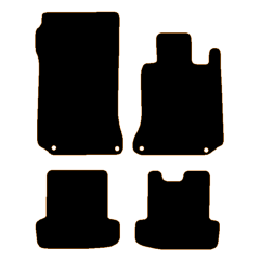 Mercedes C Class Coupe Auto 2011 (4 Pieces 4 Clips) Car Mats
