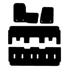 Ford Tourneo Custom Minibus Manual 2019 - 2023 (4 Pieces 10 Clips) Car Mats