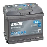 EA472 EXIDE PREMIUM BATTERY 063 47AH 450CCA L207 X W175 X 175 0/1 B13