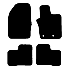 Fiat 500X 2020 - Current (4 Pieces 2 Clips) Car Mats