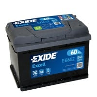 A1 EB602 EXIDE EXCELL BATTERY 075 60AH 540CCA L242XW175XH175 0/1 B13