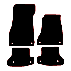 Audi A5 Cabriolet 2016 - 2025 (4 Pieces 8 Clips) Car Mats