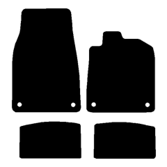Porsche Taycan 2019 - Current (4 Pieces 4 Clips) Car Mats