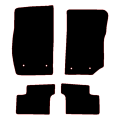 Jeep Wrangler JK 2 Door 2015 - 2019 (4 Pieces 4 Clips) Car Mats