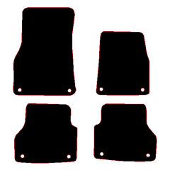 Audi A7 2018 - Current (4 Pieces 4 Clips) Car Mats