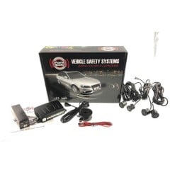 Park Safe 4pc Flat Mount Parking Sensor Kit (Rear) - Gloss Black