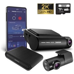 Thinkware Q850 2K Front & 1080p Full HD Rear Dash Cam Bundle with iVolt Mini External Battery 