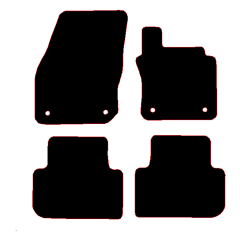 Volkswagen Tiguan 2024 - Current (4 Pieces 4 Clips) Car Mats