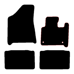 Hyundai Sant Fe 2024 - Current (4 Pieces 2 Clips) Car Mats